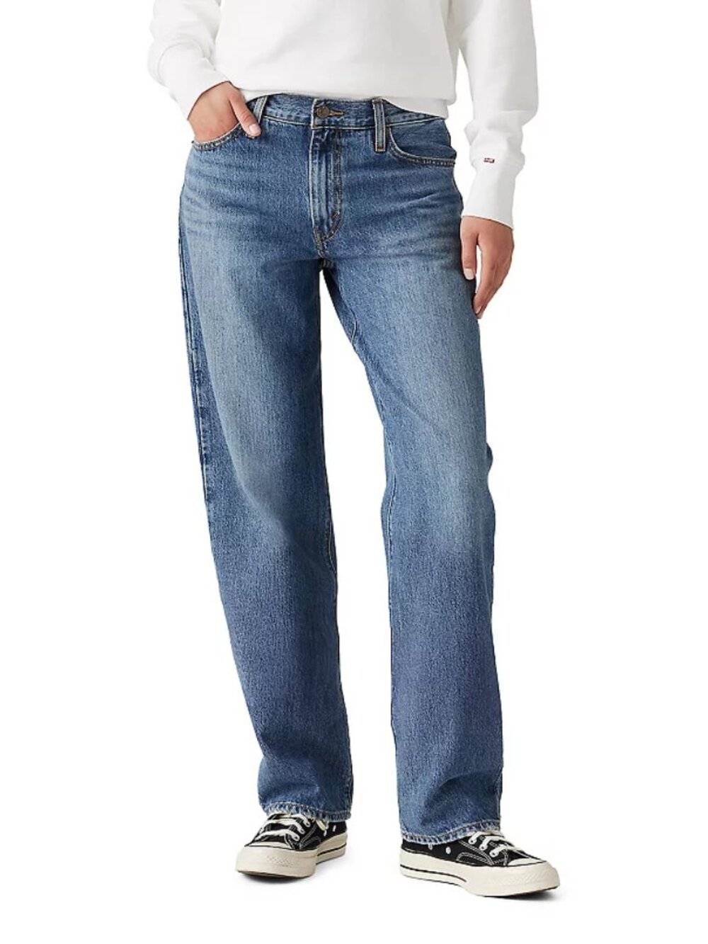 LEVI'S '94 BAGGY LOOSE JEANS RIGID DENIM MEDIUM WASH HIGH RISE sz 27